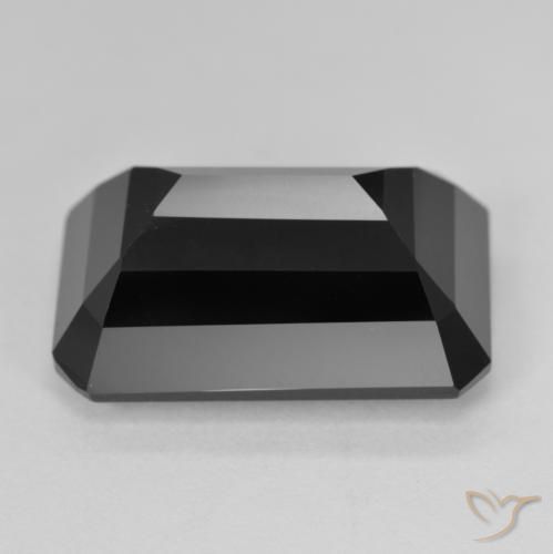 Tourmaline Schorl naturelle Octogone / coupe Émeraude, 17.95 ct, Opaque