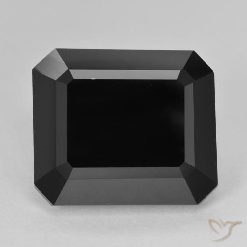 15.28ct Naturel Schorl Tourmaline, Taille émeraude, Opaque