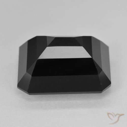 Tourmaline Schorl naturelle Octogone / coupe Émeraude, 15.28 ct, Opaque
