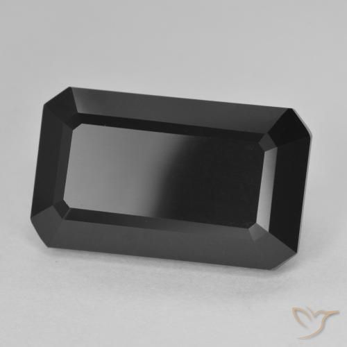 Tourmaline Schorl naturelle Octogone / coupe Émeraude, 14.62 ct, Opaque