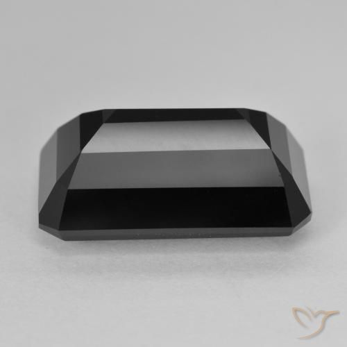 Tourmaline Schorl naturelle Octogone / coupe Émeraude, 14.62 ct, Opaque