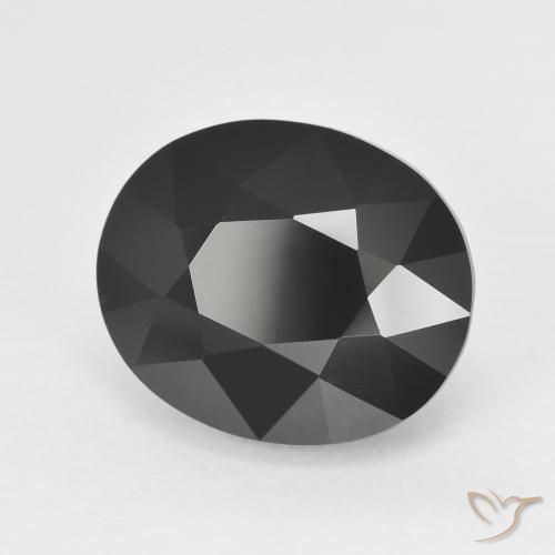 Tourmaline Schorl naturelle ovale, 7.58 ct, Opaque