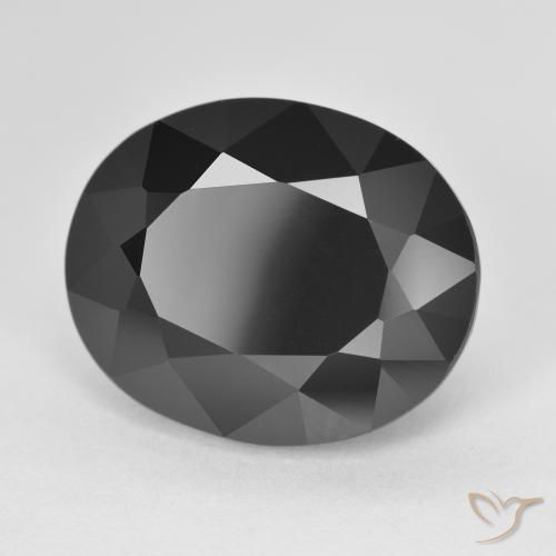Tourmaline Schorl naturelle ovale, 13.51 ct, Opaque