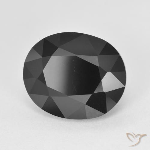 Tourmaline Schorl naturelle ovale, 7.36 ct, Opaque