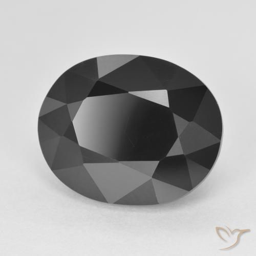 Tourmaline Schorl naturelle ovale, 9.12 ct, Opaque