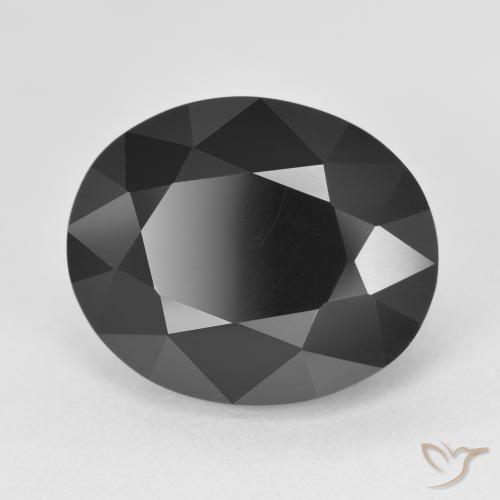 Tourmaline Schorl naturelle ovale, 10.65 ct, Opaque