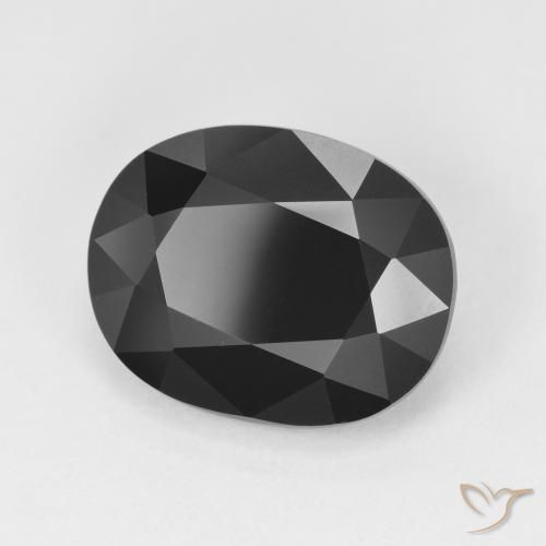 Tourmaline Schorl naturelle ovale, 5.79 ct, Opaque