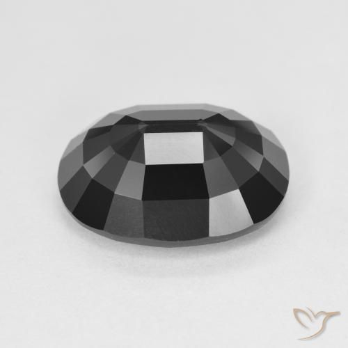 Tourmaline Schorl naturelle ovale, 5.79 ct, Opaque