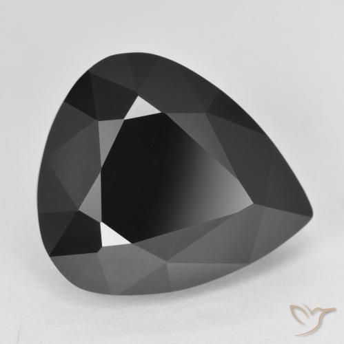 12.95ct Naturel Schorl Tourmaline, En forme de poire, Opaque