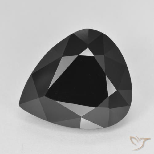 Tourmaline Schorl naturelle En forme de poire, 12.95 ct, Opaque