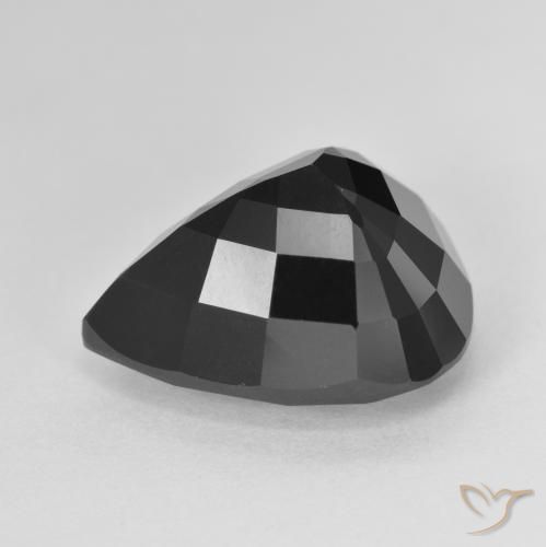 Tourmaline Schorl naturelle En forme de poire, 12.95 ct, Opaque