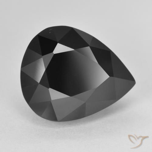 Tourmaline Schorl naturelle En forme de poire, 8.44 ct, Opaque