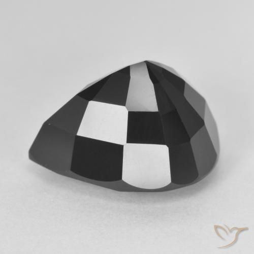 Tourmaline Schorl naturelle En forme de poire, 8.44 ct, Opaque