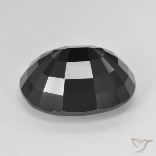 Tourmaline Schorl naturelle ovale, 11.68 ct, Opaque
