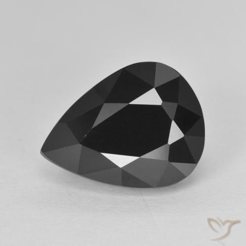 7.27ct Naturel Schorl Tourmaline, En forme de poire, Opaque
