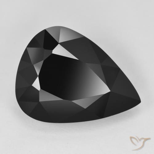 14.24ct Naturel Schorl Tourmaline, En forme de poire, Opaque