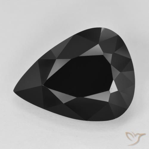 Tourmaline Schorl naturelle En forme de poire, 14.24 ct, Opaque