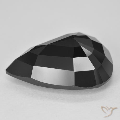 Tourmaline Schorl naturelle En forme de poire, 14.24 ct, Opaque