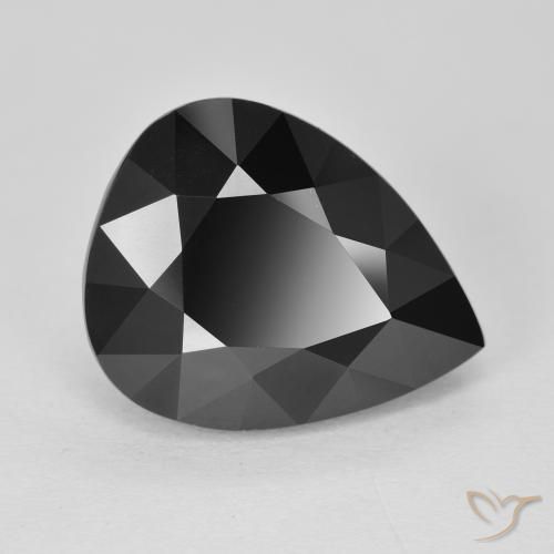 Tourmaline Schorl naturelle En forme de poire, 10.38 ct, Opaque