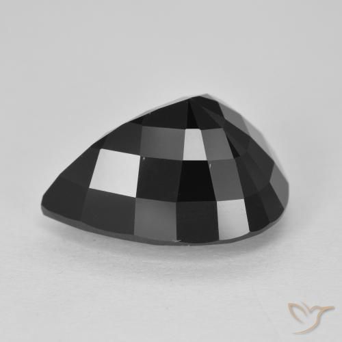Tourmaline Schorl naturelle En forme de poire, 10.38 ct, Opaque