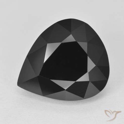 Tourmaline Schorl naturelle En forme de poire, 11.01 ct, Opaque