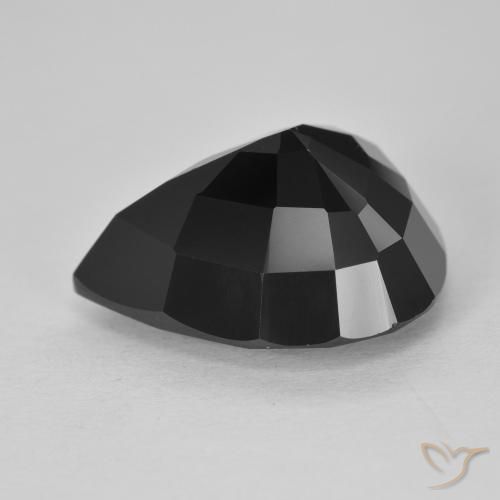 Tourmaline Schorl naturelle En forme de poire, 11.01 ct, Opaque
