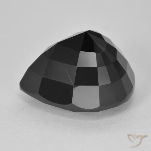 Tourmaline Schorl naturelle En forme de poire, 14.45 ct, Opaque