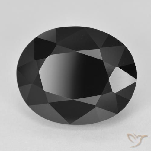 Tourmaline Schorl naturelle ovale, 11.49 ct, Opaque