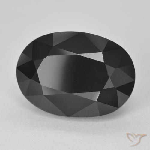 Tourmaline Schorl naturelle ovale, 11.26 ct, Opaque