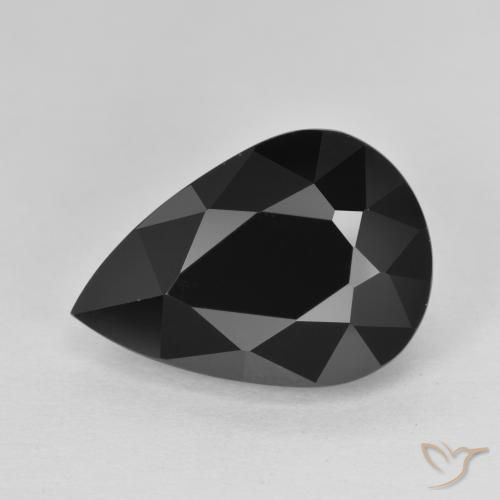 7.64ct Naturel Schorl Tourmaline, En forme de poire, Opaque