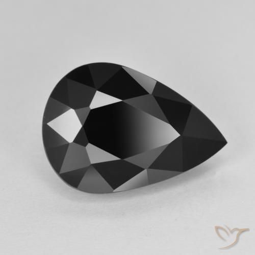 Tourmaline Schorl naturelle En forme de poire, 7.64 ct, Opaque