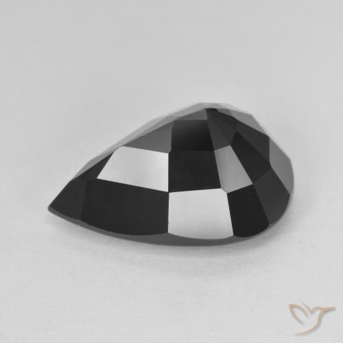 Tourmaline Schorl naturelle En forme de poire, 7.64 ct, Opaque