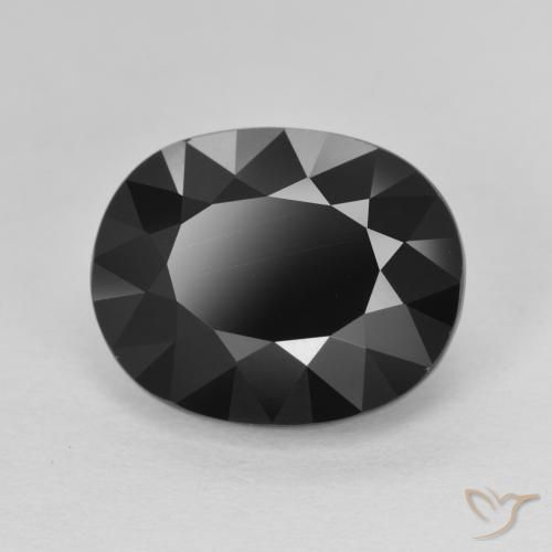 Tourmaline Schorl naturelle ovale, 6.38 ct, Opaque