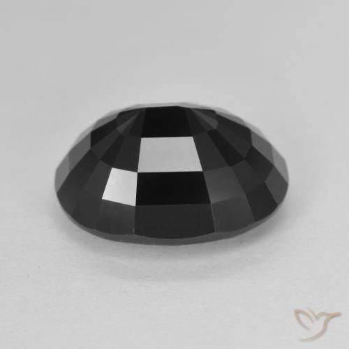 Tourmaline Schorl naturelle ovale, 6.38 ct, Opaque