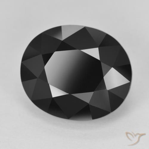 Tourmaline Schorl naturelle ovale, 12.65 ct, Opaque