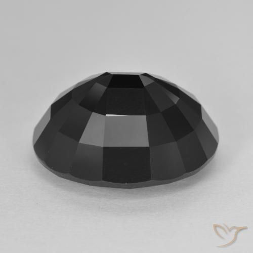 Tourmaline Schorl naturelle ovale, 12.65 ct, Opaque