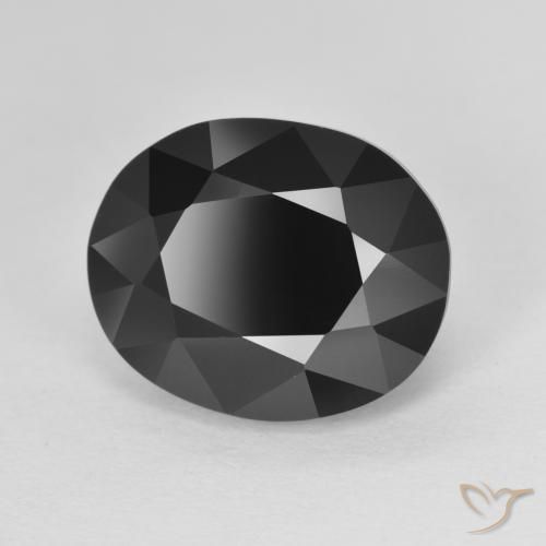 Tourmaline Schorl naturelle ovale, 6.64 ct, Opaque