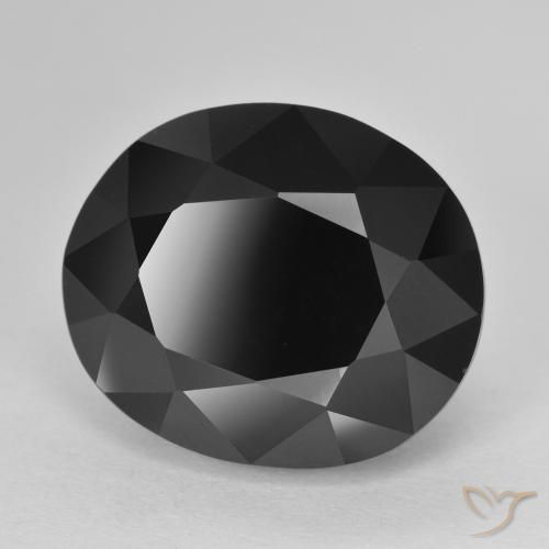 Tourmaline Schorl naturelle ovale, 16.70 ct, Opaque