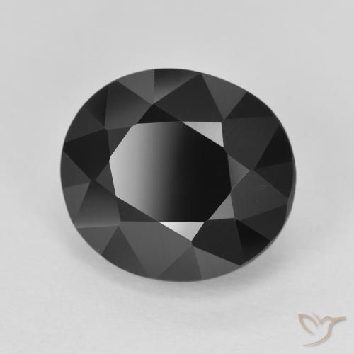 Tourmaline Schorl naturelle ovale, 6.82 ct, Opaque