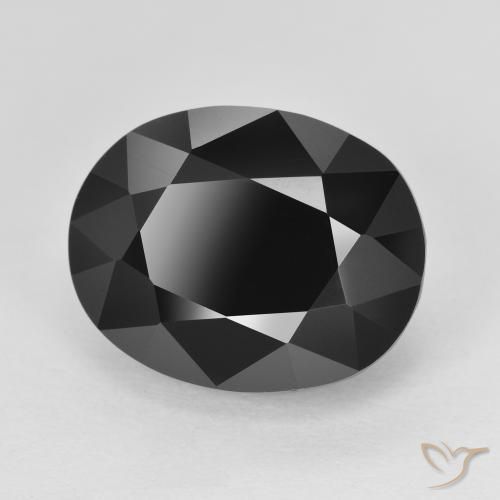 Tourmaline Schorl naturelle ovale, 9.76 ct, Opaque
