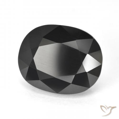 Tourmaline Schorl naturelle ovale, 10.90 ct, Opaque