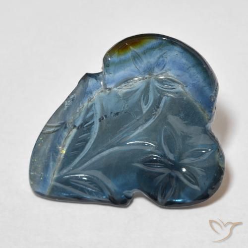 8.15ct Naturel Bleu marine profond Tourmaline, Fantaisie, Transparent