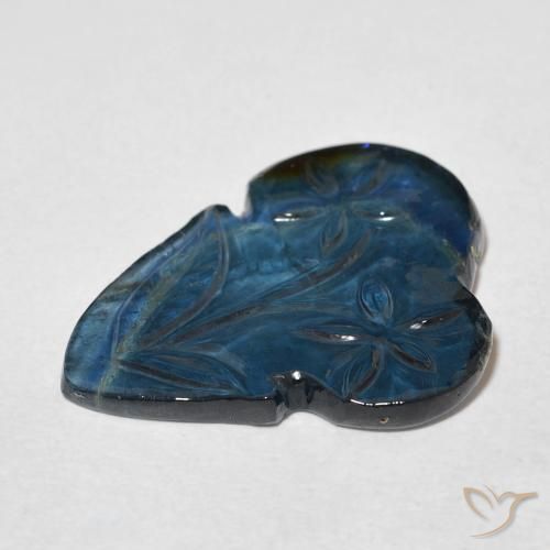 Tourmaline Bleu marine profond naturelle Fantaisie, 8.15 ct, Transparent
