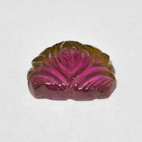 Tourmaline Bicolore naturelle Fantaisie, 3.93 ct, Transparent