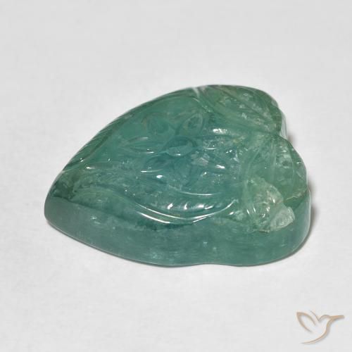 Tourmaline Vert bleu naturelle Taille Fleur, 30.06 ct, Transparent