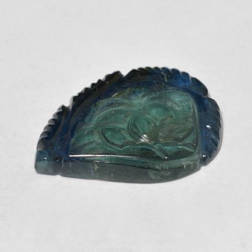 Tourmaline Bleu vert moyen naturelle Taille Fleur, 8.97 ct, Transparent