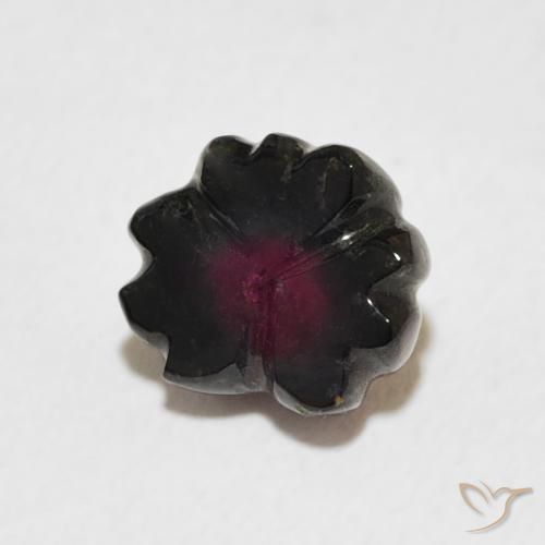 Tourmaline Rouge foncé naturelle Taille Fleur, 1.74 ct, Transparent