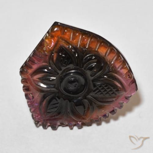 Tourmaline Multicolore naturelle Taille Fleur, 19.89 ct, Transparent