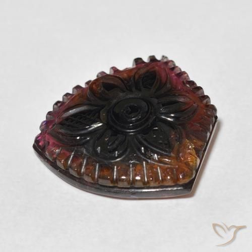 Tourmaline Multicolore naturelle Taille Fleur, 19.89 ct, Transparent