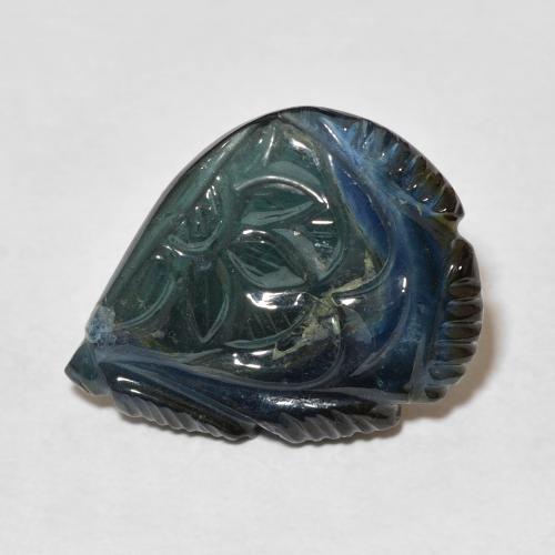 Tourmaline Bleu vert naturelle Taille Fleur, 10.12 ct, Transparent